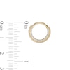 Thumbnail Image 1 of 016 Gauge Cubic Zirconia and Beaded Double Row Cartilage Hoop in 14K Gold - 3/8"