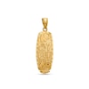 Thumbnail Image 1 of 25 x 9mm Diamond-Cut Good Luck Symbols Rectangular Necklace Charm in 10K Gold Casting Solid