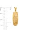 Thumbnail Image 2 of 25 x 9mm Diamond-Cut Good Luck Symbols Rectangular Necklace Charm in 10K Gold Casting Solid