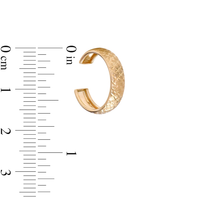 Main Image 2 of 10K Gold Diamond-Cut Checkered Midi/Toe Ring