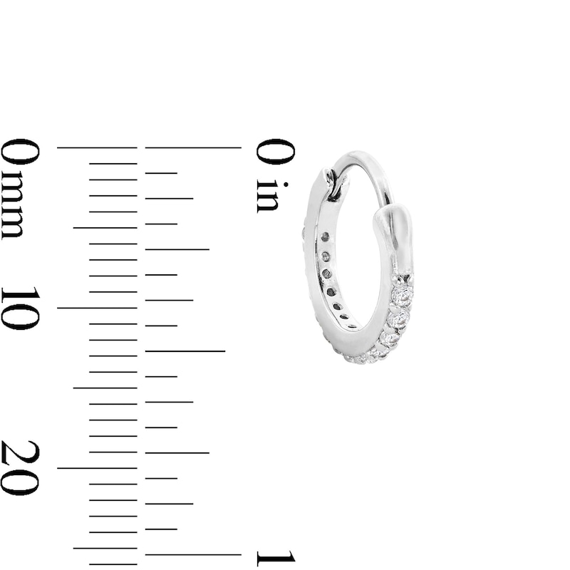 Main Image 2 of Stainless Steel and Brass CZ Clicker Hoop - 18G