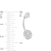 Thumbnail Image 2 of Stainless Steel CZ Pear-Shaped and Round Frame Belly Button Ring Set - 14G