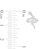 Thumbnail Image 1 of Cubic Zirconia Snake Stud Earrings in Sterling Silver