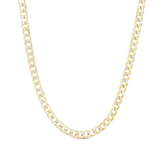 Made in Italy 4.4 Diamond-Cut Round Curb Chain Necklace in 10K Semi-Solid Gold - 16"