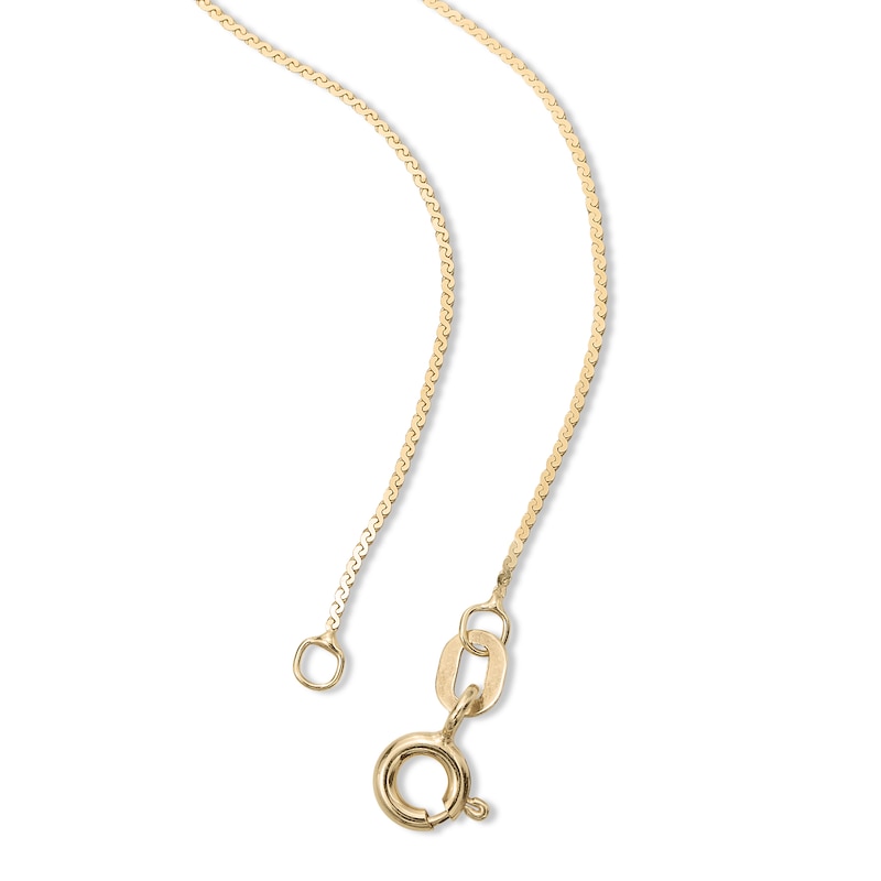 Main Image 3 of Made in Italy 0.80mm Serpentine Chain Necklace in 10K Solid Gold - 18&quot;