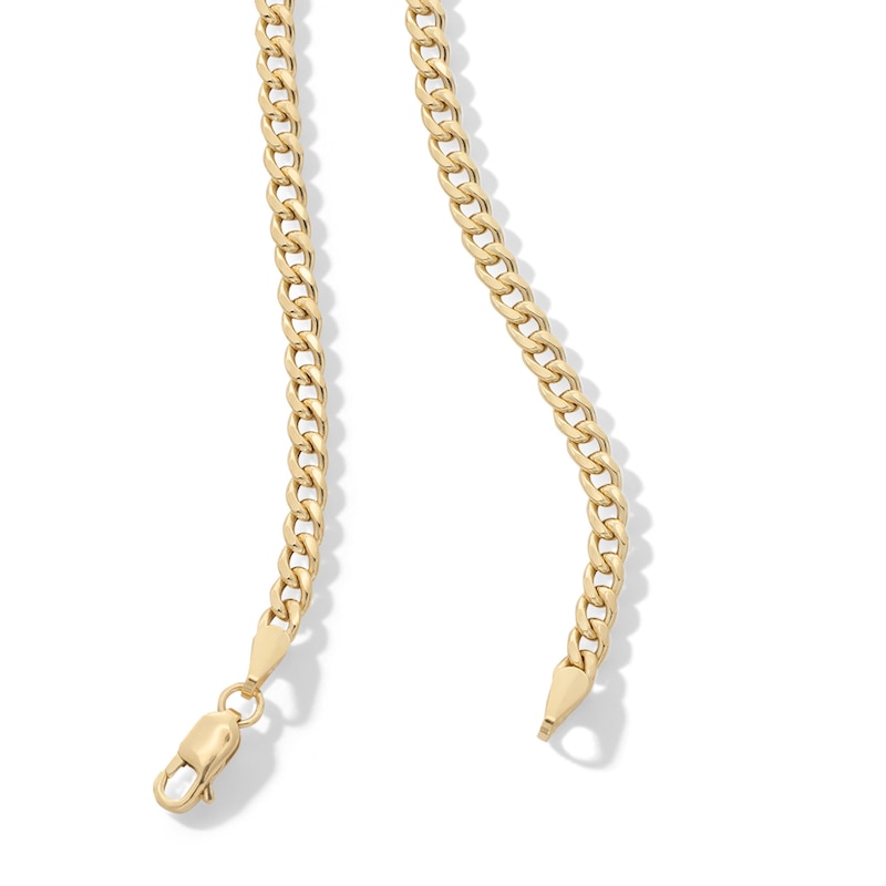 Main Image 3 of 10K Semi-Solid Gold Miami Curb Chain Made in Italy - 16&quot;