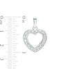 Thumbnail Image 1 of Cubic Zirconia Heart Outline Necklace Charm in Hollow Sterling Silver