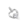 Thumbnail Image 3 of 6.0mm Heart-Shaped Cubic Zirconia Claddagh Heart Necklace Charm in Hollow Sterling Silver