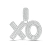 Thumbnail Image 0 of 1/4 CT. T.W. Diamond "XO" Necklace Charm in Sterling Silver