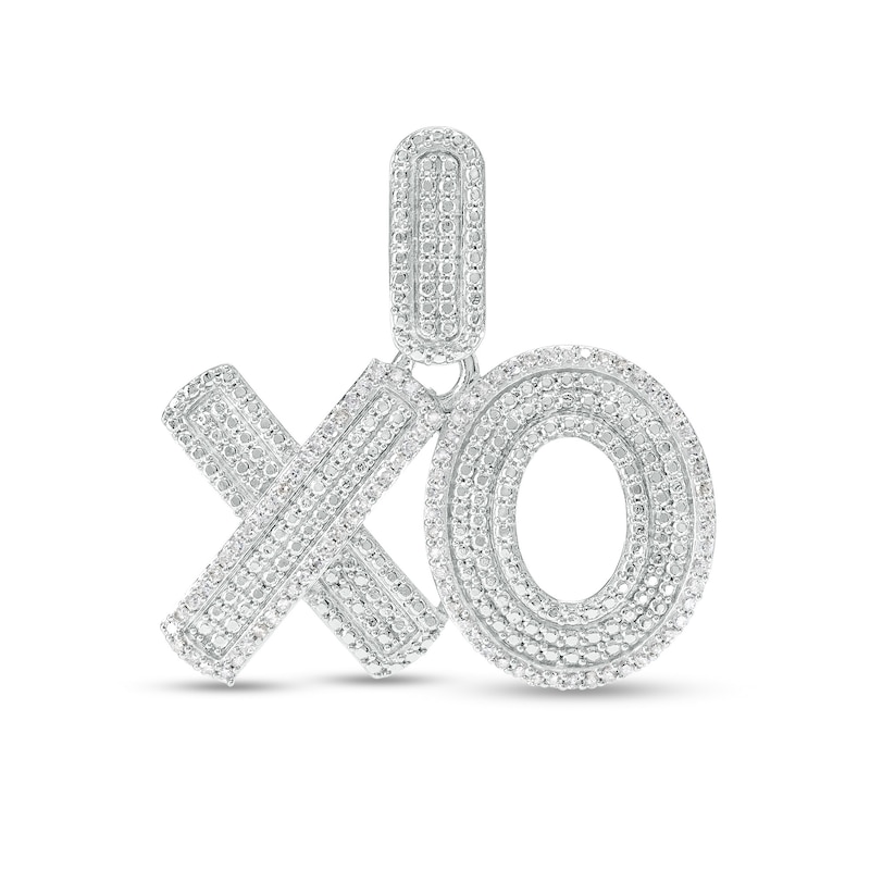 1/4 CT. T.W. Diamond "XO" Necklace Charm in Sterling Silver
