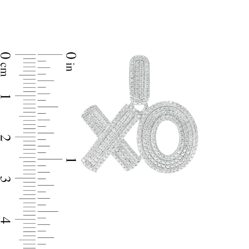1/4 CT. T.W. Diamond "XO" Necklace Charm in Sterling Silver
