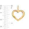 Thumbnail Image 3 of Heart Outline Necklace Charm in 10K Gold