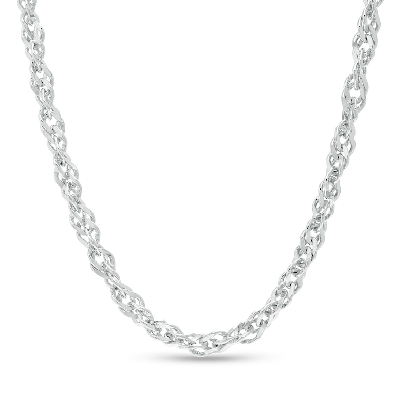 Main Image 1 of Made in Italy 5.6mm Singapore Chain Necklace in Solid Sterling Silver - 20&quot;