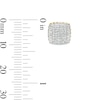 Thumbnail Image 2 of 10K Solid Gold 1/4 CT. T.W. Diamond Cuban Link Side Studs