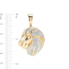 Thumbnail Image 1 of 1/20 CT. T.W. Diamond Lion's Head Necklace Charm in Sterling Silver with 14K Gold Plate