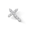 Thumbnail Image 3 of Cubic Zirconia 10-Stone Cross Necklace Charm in Semi-Solid Sterling Silver