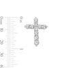 Thumbnail Image 4 of Cubic Zirconia 10-Stone Cross Necklace Charm in Semi-Solid Sterling Silver