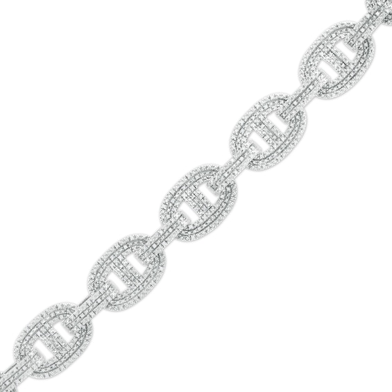 1 CT. T.W. Diamond Mariner Link Chain Bracelet in Sterling Silver with 14K Gold Plate – 8.5"