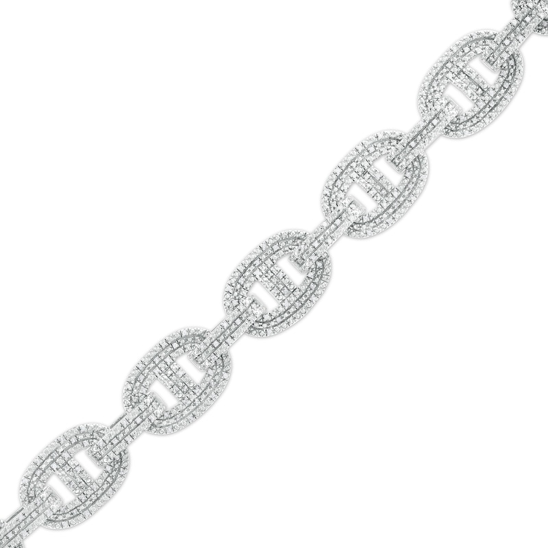 1 CT. T.W. Diamond Mariner Link Chain Bracelet in Sterling Silver with 14K Gold Plate – 8.5"