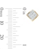 Thumbnail Image 2 of 1/20 CT. T.W. Princess-Cut Multi-Diamond Tilted Stud Earrings in 10K Gold