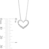 Thumbnail Image 3 of Sterling Silver Diamond Accented Heart Outline Pendant - 17&quot;