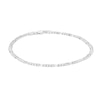 Thumbnail Image 1 of Made in Italy 3mm Figaro Chain Anklet in Semi-Solid Sterling Silver - 9&quot; + 1&quot;