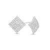 Thumbnail Image 0 of Cubic Zirconia Pavé Square Stud Earrings in Sterling Silver