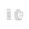 Thumbnail Image 0 of Cubic Zirconia Baguette Cut Huggie Hoops Earrings