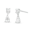 Thumbnail Image 0 of ​​​​​​​Cubic Zirconia Round Stone with Teardrop Drop Earrings in Sterling Silver