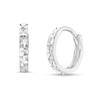 Thumbnail Image 1 of Diamond-Cut Huggie Hoop Earrings in Sterling Silver