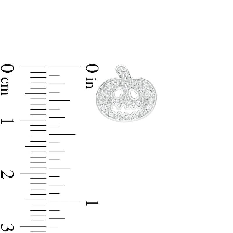 Main Image 2 of 1/20 CT. T.W. Diamond Mismatch Ghost and Pumpkin Stud Earrings in Sterling Silver