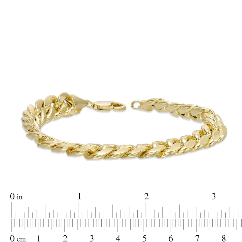 Main Image 3 of 11mm Miami Cuban Chain Bracelet in 10K Semi-Solid Gold - 9&quot;