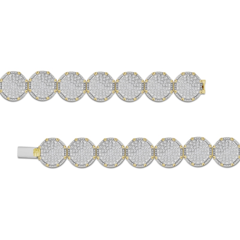 Main Image 2 of 1 1/4 CT. T.W. Round Diamond Bracelet in Sterling Silver with 14K Gold Plate