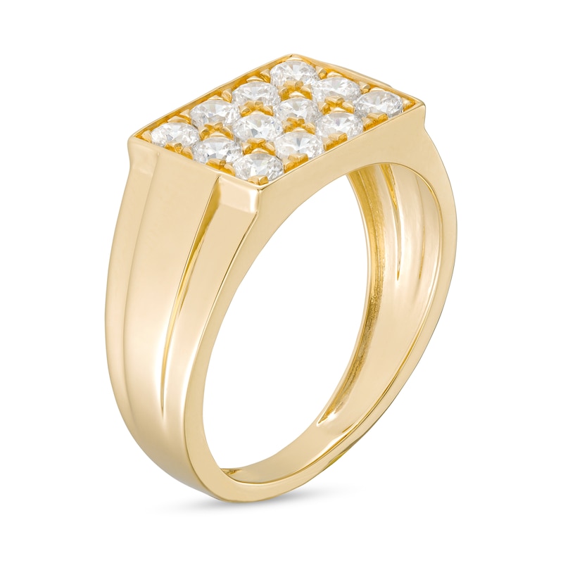 10KT Gold Single Stone Square Cubic Ring 003  Mens gold jewelry, Mens gold  rings, Gold rings fashion