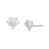 Thumbnail Image 1 of Cubic Zirconia Mini Heart Stud Earrings in Sterling Silver