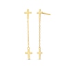 Thumbnail Image 0 of Cross Chain Dangle Earrings in 10K Gold