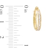 Thumbnail Image 2 of Cubic Zirconia Channel-Set Hoop Earrings in 10K Gold