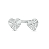 Thumbnail Image 1 of Cubic Zirconia Diamond-Cut Mini Heart Stud Earrings in Sterling Silver