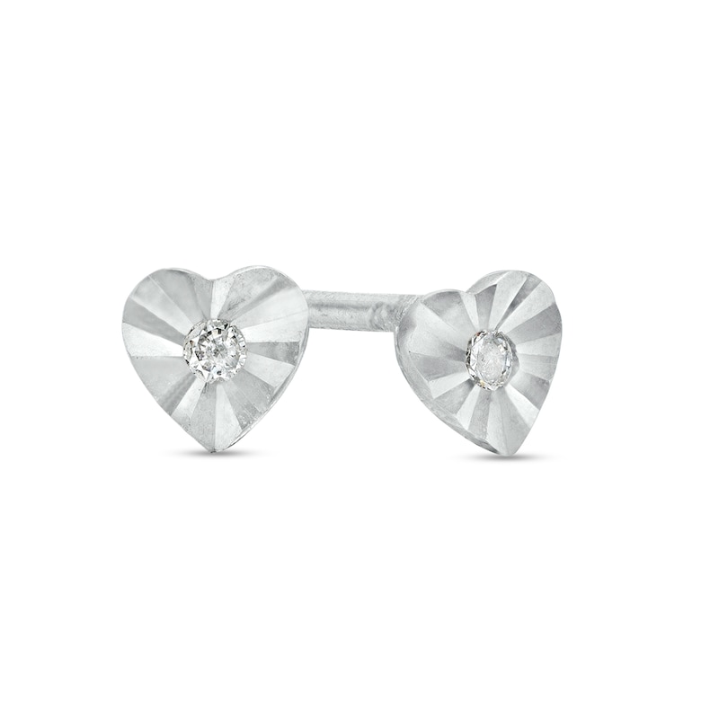 5mm Cubic Zirconia Stud Earrings in Sterling Silver