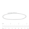 Thumbnail Image 2 of Made in Italy 3mm Flat Herringbone Chain Anklet in Solid Sterling Silver - 9&quot; + 1&quot;