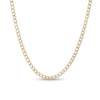 Thumbnail Image 1 of Made in Italy 2.9mm Pave Curb Chain Necklace in 10K Hollow Gold - 18&quot;