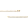 Thumbnail Image 2 of Made in Italy 2.9mm Pave Curb Chain Necklace in 10K Hollow Gold - 18&quot;