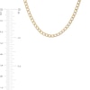 Thumbnail Image 3 of Made in Italy 2.9mm Pave Curb Chain Necklace in 10K Hollow Gold - 18&quot;