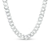 Thumbnail Image 1 of Made in Italy 8.4mm Flat Curb Chain in Solid Sterling Silver - 20&quot;