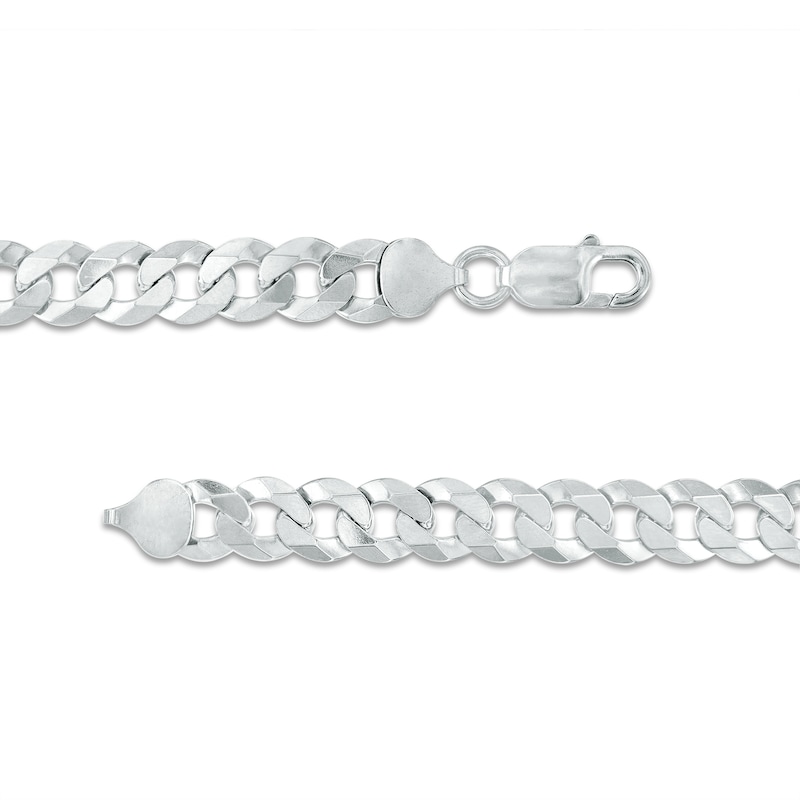 Main Image 2 of Made in Italy 8.4mm Flat Curb Chain in Solid Sterling Silver - 20&quot;