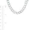 Thumbnail Image 3 of Made in Italy 8.4mm Flat Curb Chain in Solid Sterling Silver - 20&quot;