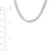 Thumbnail Image 2 of Made in Italy 4.95mm Miami Cuban Chain Necklace in Solid Sterling Silver - 22"