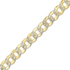 Thumbnail Image 1 of Made in Italy 6.8mm Diamond-Cut Round Curb Bracelet in 10K Semi-Solid Gold - 8.5&quot;