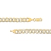 Thumbnail Image 2 of Made in Italy 6.8mm Diamond-Cut Round Curb Bracelet in 10K Semi-Solid Gold - 8.5&quot;