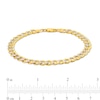 Thumbnail Image 3 of Made in Italy 6.8mm Diamond-Cut Round Curb Bracelet in 10K Semi-Solid Gold - 8.5&quot;